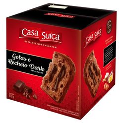 Panettone CASA SUICA Gotas Recheio Dark 70% Amargo