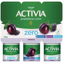 Leite Fermentado ACTIVIA Ameixa Zero Lactose, Zero Adição de Açúcar 510g