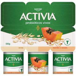 Leite Fermentado ACTIVIA Mamão, Cereais e Aveia 510g