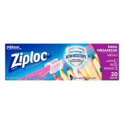 Saco Hermético ZIPLOC com 20 Unidades Médio