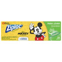 Sacos Herméticos Ziploc para Levar Disney com 25 unidades