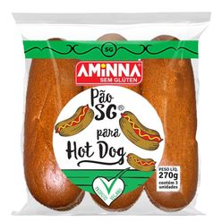 Pão AMINNA Hot Dog Sem Glúten 270g