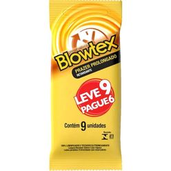 Preservativo BLOWTEX Prazer Prolongado Retardante com 9 Unidades Leve 9 Pague 6