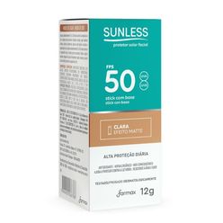 Protetor Solar SUNLESS Stick com Base Clara Efeito Matte FPS 50 12g