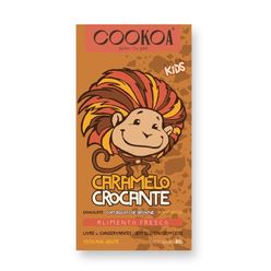 Chocolate COOKOA Kids Caramelo Crocante sem Glúten e sem Leite 75g