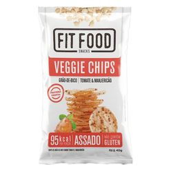 Veggie Chips FIT FOOD Snacks Grão de Bico Assado, Tomate & Manjericão sem Glúten 40g