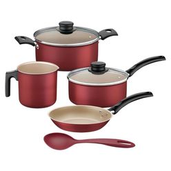 Jogo de Panela TRAMONTINA Turim Vermelho com 5 Peças