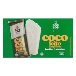 Sorvete LOS LOS Coco com 4 Sorvtes 260g