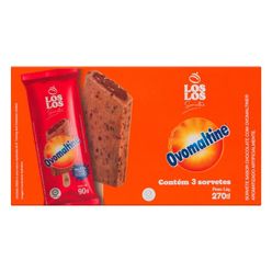 Sorvete LOS LOS Ovomaltine com 3 Sorvetes 270g