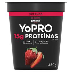 Iogurte YOPRO Morango 15g de Proteínas Zero Lactose 480g