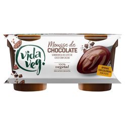 Mousse Vegetal VIDA VEG Chocolate Zero Lactose sem Glúten com 2 200g