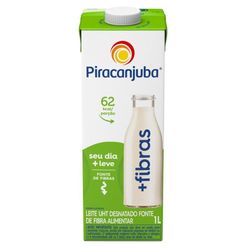 Leite PIRACANJUBA Desnatado + Fibras 1l