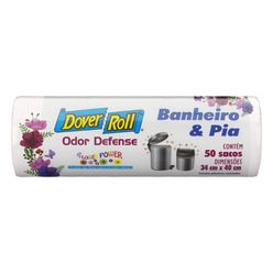 Saco de Lixo DOVER ROLL Banheiro & Pia Flower Power Odor Defense com 50 Unidades