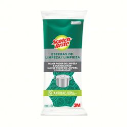 Esponja SCOTCH-BRITE Esfera de Limpeza Antibac com 3 Unidades