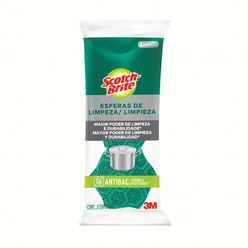 Esponja Scotch-brite Esfera De Limpeza Antibac Com 3 Unidades