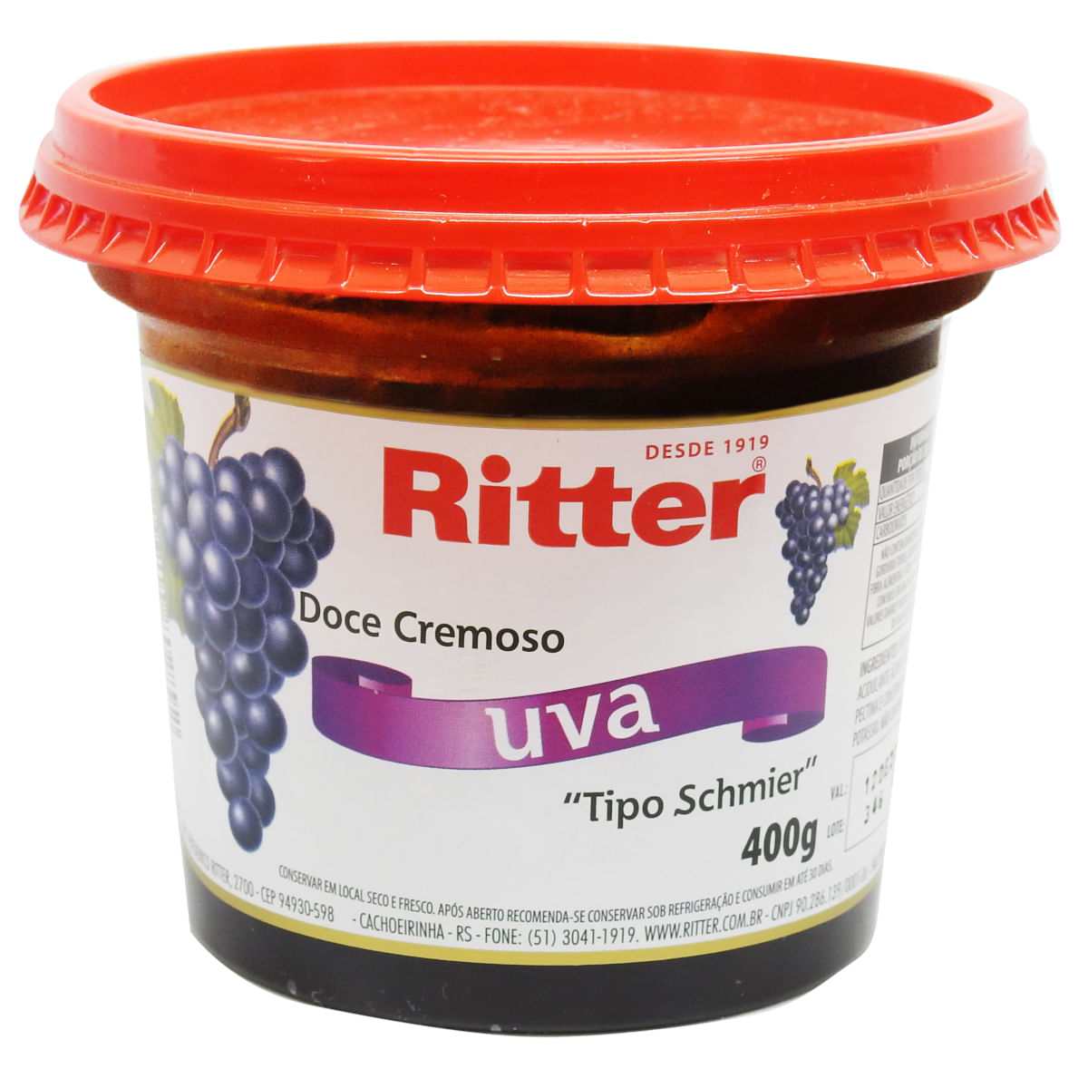 Doce Ritter Cremoso Uva 400g Delicioso e Natural - Angeloni Supermercado