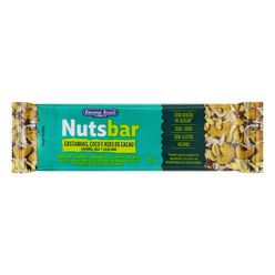 Barra de Castanha NUTSBAR Nuts Coco e Nibs de Cacau Vegano Sem Glúten, Zero Adição de Açúcar 25g