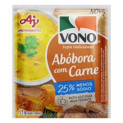 Sopa VONO Abobora com Carne Menos Sódio 17g