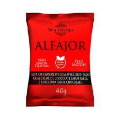 Alfajor SEU DIVINO Vegano Chocolate com Avelã Não contém Glúten e Zero Lactose 40g