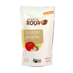 Molho de Tomate BENDITA ROÇA Orgânico com Pimenta e Gengibre 200g