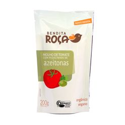 Molho de Tomate BENDITA ROÇA Orgânico com Pedacinhos de Azeitonas 200g