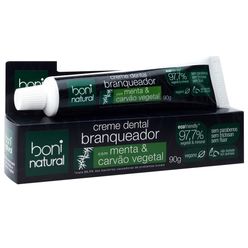 Creme Dental Boni Natural Branqueador Menta & Carvão Vegetal 90g