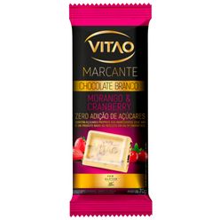 Chocolate Branco VITAO Marcante Morango e Cranberry Zero Adição de Açúcares sem Glúten 70g