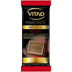 Chocolate ao Leite VITAO Marcante 40% Cacau Zero Adição de Açúcares sem Glúten 70g