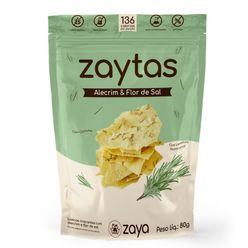 Snack ZAYTAS Alecrim e Flor de Sal Zero Glúten,Zero Lácteos,Zero Soja 80g