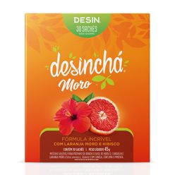 Chá DESINCHÁ MoroP Laranja Moro e Hibisco com 30 Sachês