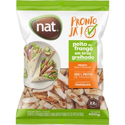 File de Peito Frango NAT Grelhado em Tiras Congelado 400g