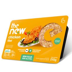 Chicken The New Filet Vegano Menos Gorduras E Sódio Mais Proteínas Vegetais Congelado Sem Soja E Sem Glúten 210g