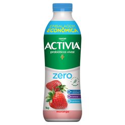 Leite Fermentado ACTIVIA Morango Zero Lactose, Zero Adição de Açúcar 1000g