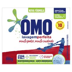 Lava Roupas Em Pó OMO Lavagem Perfeita 800g