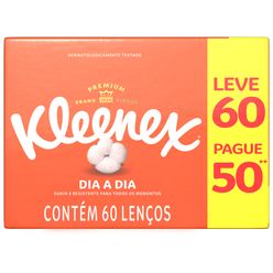 Lenço de papel KLEENEX Duplo leve 60 pague 50