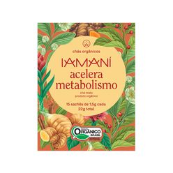 Chá IAMANÍ Acelera Metabolismo Orgânico Com 15 Sachês 22g