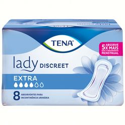 Absorvente Higiênico  para Incontinência TENA Lady Discreet Extra com 8 Unidades