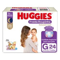 Fralda Descartável HUGGIES Natural Care Roupinha G com 24 Unidades