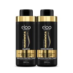 Kit EICO Life Tratamento Mandioca + Vitaminas Shampoo+ Condicionador 450ml cada