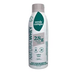 Iogurte VERDE CAMPO Natural Whey Coco 28 Gramas de Proteínas Zero Adição Açucar Zero Lactose 500gr
