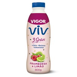 Iogurte Vigor Viv Framboesa E Limão Com Chia, Quinoa E Amaranto 800g