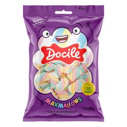 Marshmallow DOCILE Maxmallows Twist Color Baunilha 250g