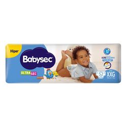 Fralda Descartável BABYSEC Galinha Pintadinha Ultrasec XXG com 52 Unidades