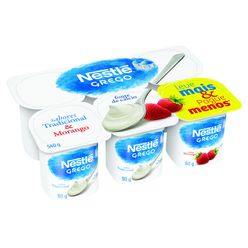 Iogurte NESTLÉ Grego Tradicional e Morango Bj 540g Leve Mais e Pague Menos