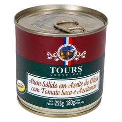 Atum TOURS em Azeite de Oliva, Tomate Seco e Azeitonas Sólido 180g