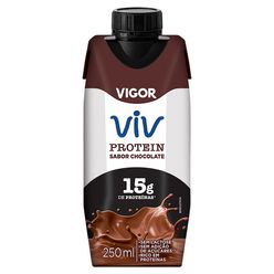 Bebida Láctea VIGOR Viv Protein Chocolate sem Lactose e sem Adição de Açúcares 250ml