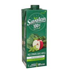 Suco SUVALAN 100% Maçã, Espinafre, Couve e Hortelã 1L