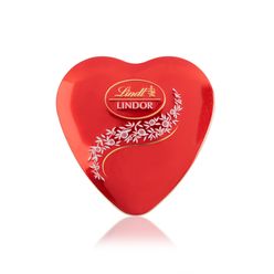 Lata de coração para presente LINDT Lindor Chocolate Ao Leite 50g com 4 unidades