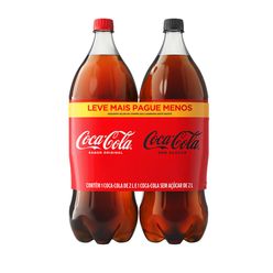 Refrigerante COCA-COLA Original + Menos Açúcar 2L Leve + Pague -