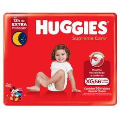 Fralda Descartável HUGGIES Supreme Care XG com 56 Unidades